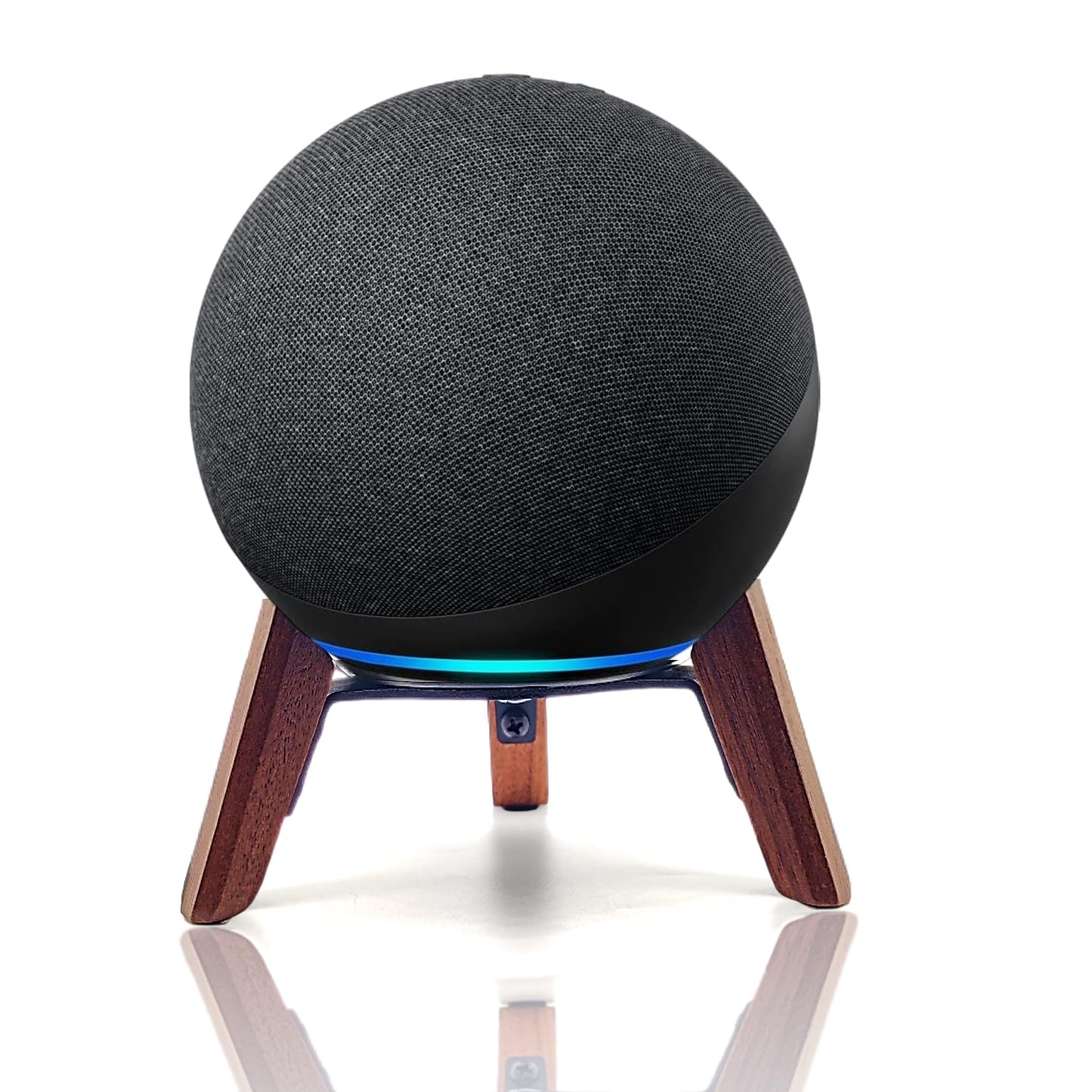 Real Wood Stand for Echo (4th Gen) Speaker (2020),Tripod Holder Accessories Protect Alexa Speaker for Sound Better,Secure Stable Wooden Mount with