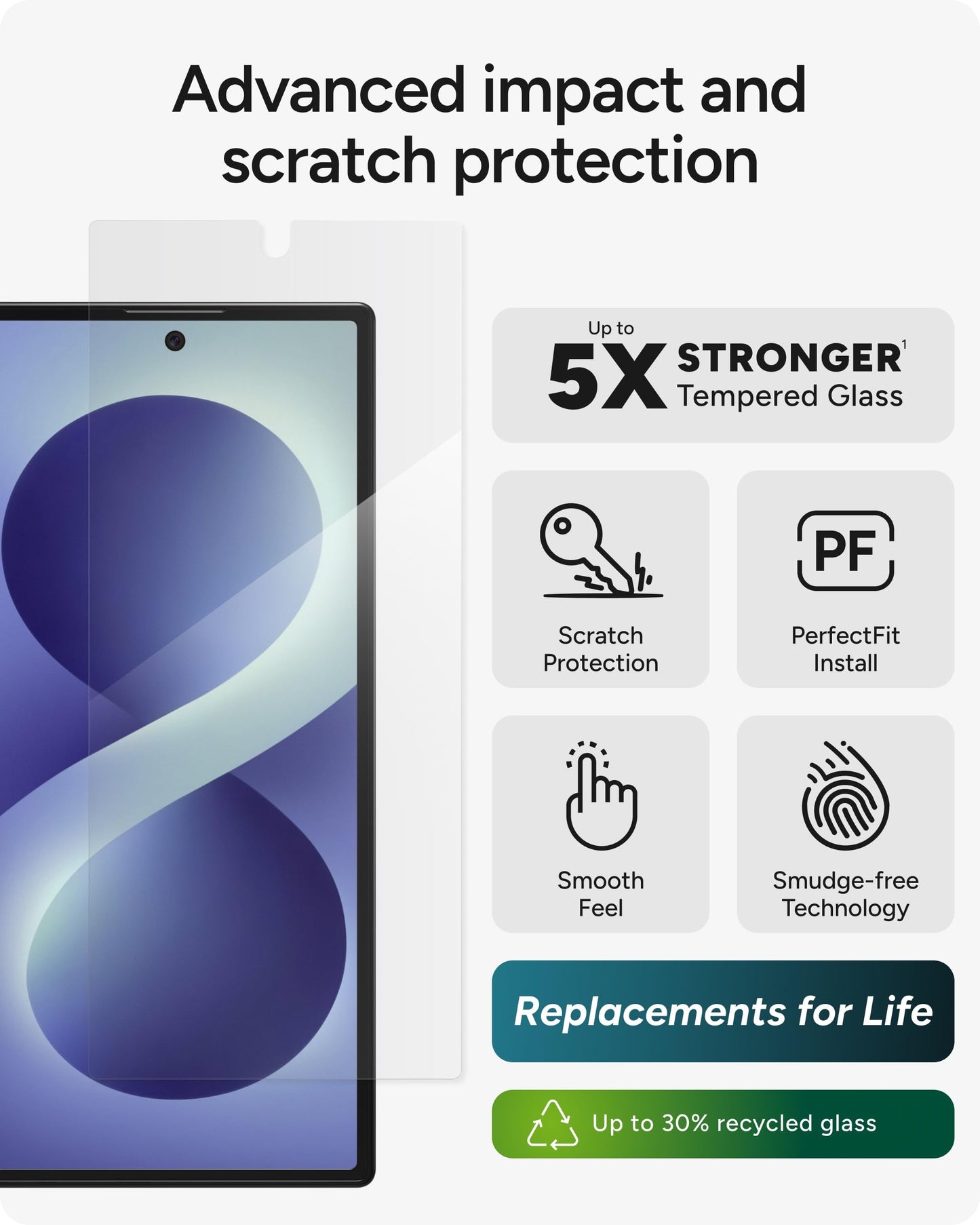 ZAGG Glass Elite Samsung Galaxy Z Fold8 Ultra Screen Protector