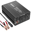 600W Inverter 12V to 110V, DC to AC Car Power Inverter for Vehicles with 65W USB-C Fast Charging 24W USB-A Dual AC Socket Adapter