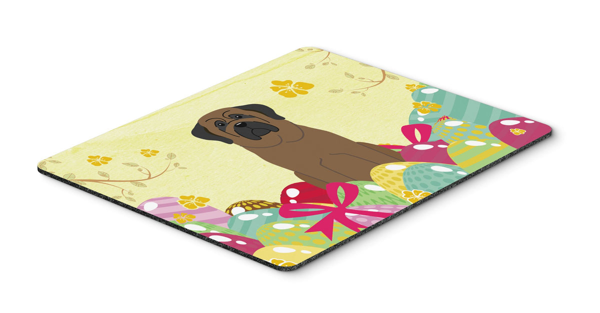 Caroline's Treasures BB6084MP Easter Eggs Bullmastiff Mouse Pad, Hot Pad or Trivet for Home Office Gaming Working Computers Laptop Mouse Mat,Washable