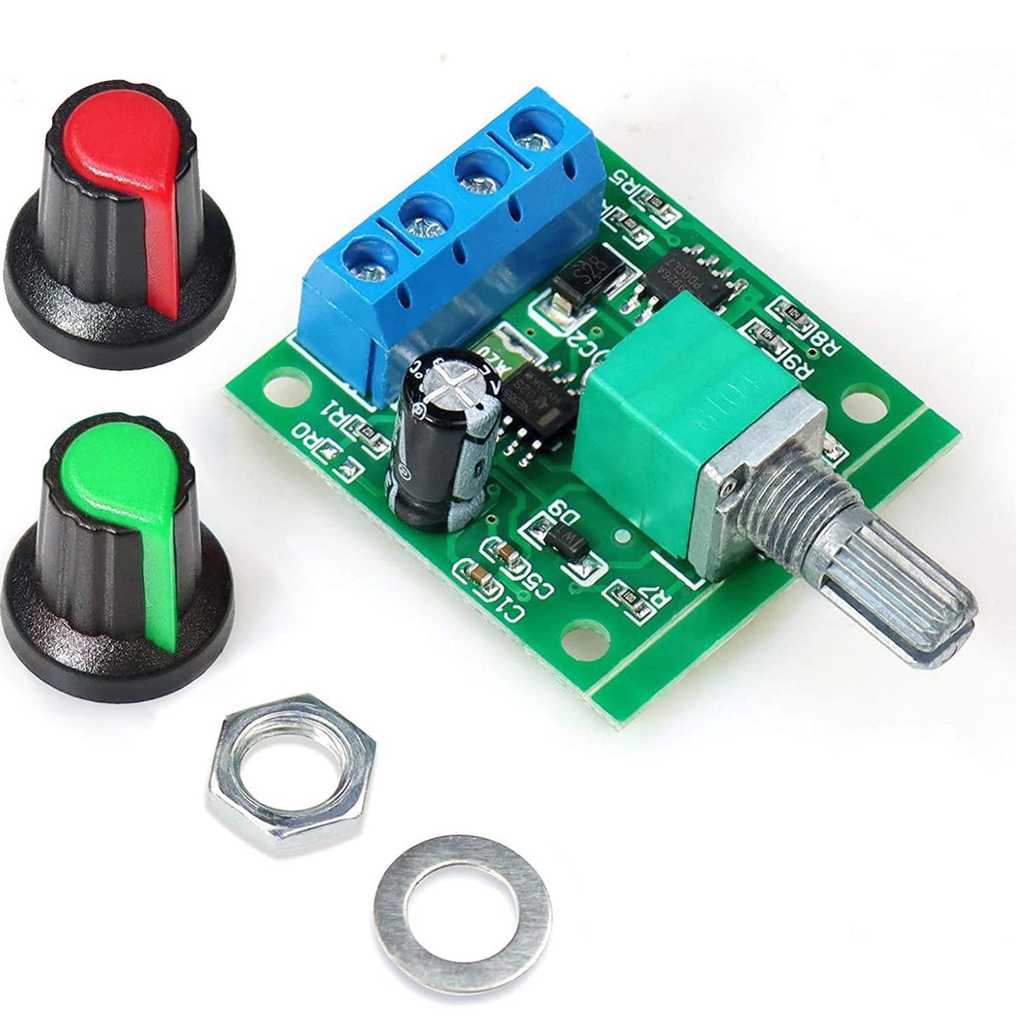 KEAcvise 12-Pack 1803BK/B PWM Motor Speed Controller - 1.8-12V DC Input, 2A Max Output with Adjustable Knob, for Model Cars/DIY Robotics/RC…