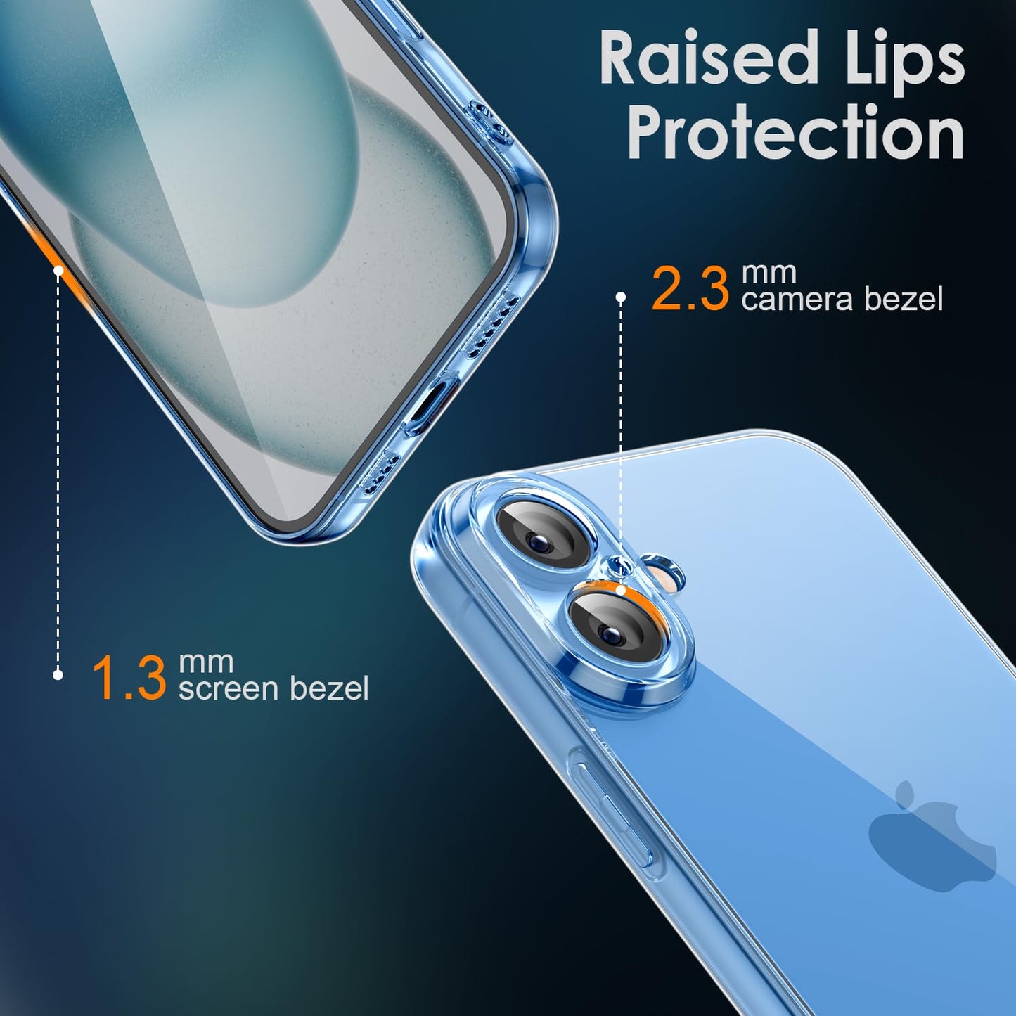 Shamo's Clear TPU Case for iPhone 16 - with Camera Protection, Ultra Slim, Shockproof, Anti-Yellowing, Scratch-Resistant, Wireless Charging