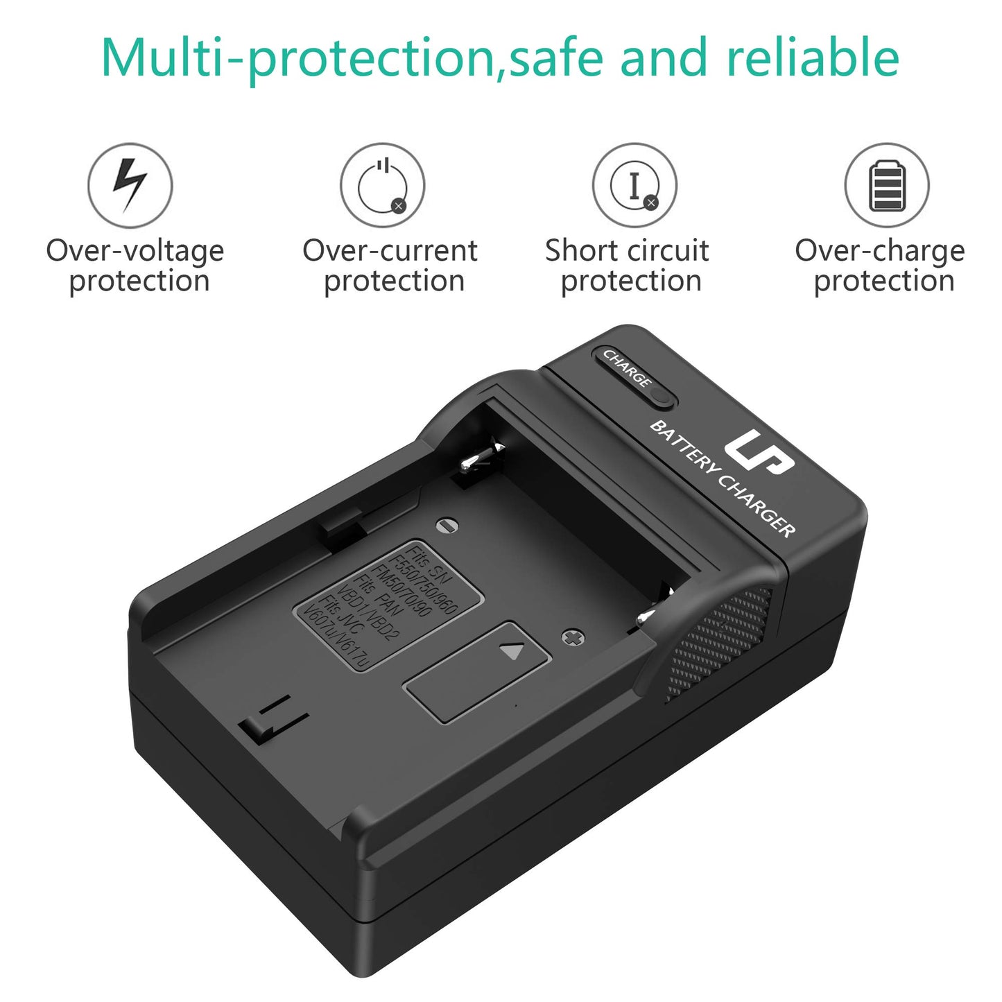 LP NP-F550 Battery Charger for Sony NP F550, F530, FM50, FM70, FM90, FM30, FM500H, FM51, FM55H, FM71, FM91, F570, F730, F730H, F750, F770, F930, F950