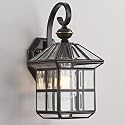 Milaii Copper Bronze Outdoor Wall Lights, 13.4" H Vintage Exterior Lantern Light Fixture Anti-Rust Waterproof Wall Mount Lamp with Clear Glass E26