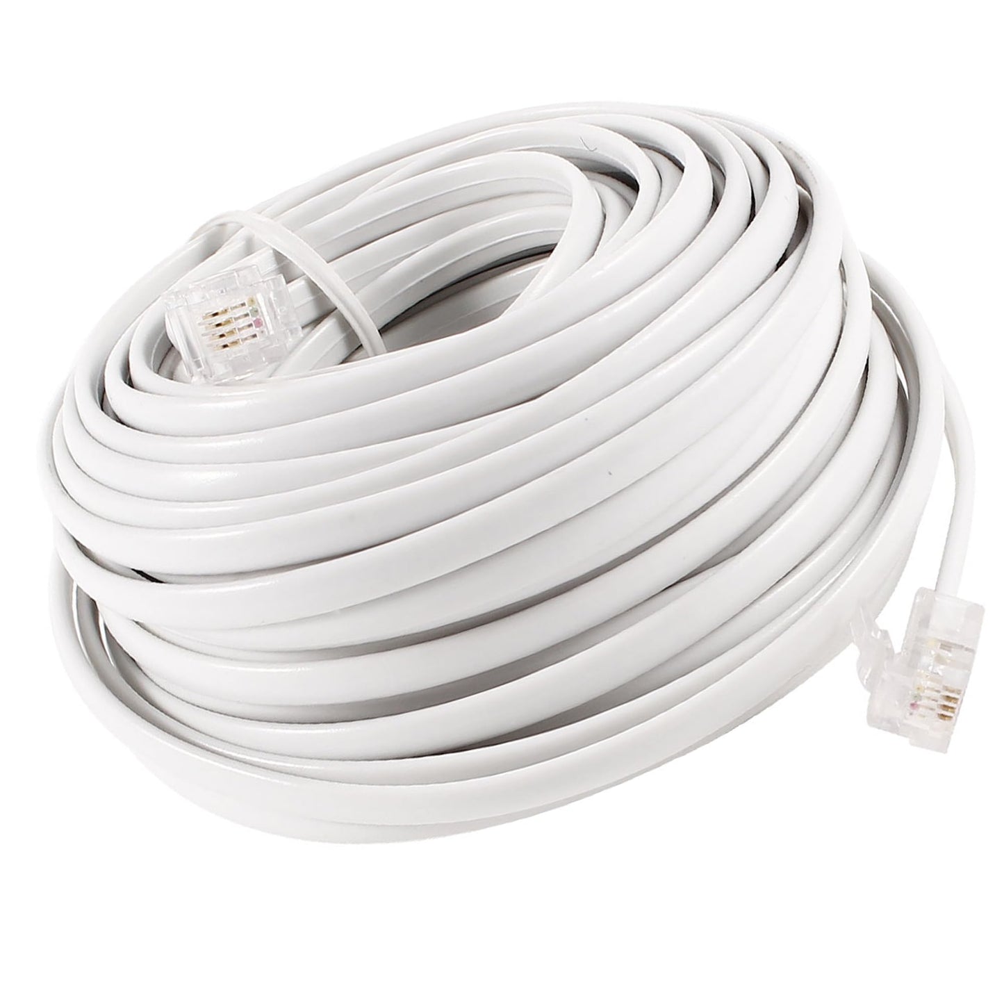 uxcell 15M 6P4C RJ11 Telephone Cable, RJ11 to RJ11 Adapter Modular Extension Phone Line Cord for DSL Modems, Ethernet Network Cable High Speed Data