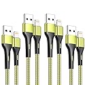 Durcord Phone Charger 4Pack 1.5/3/6/6FT, [ MFi Certified] Fast Charging Cable