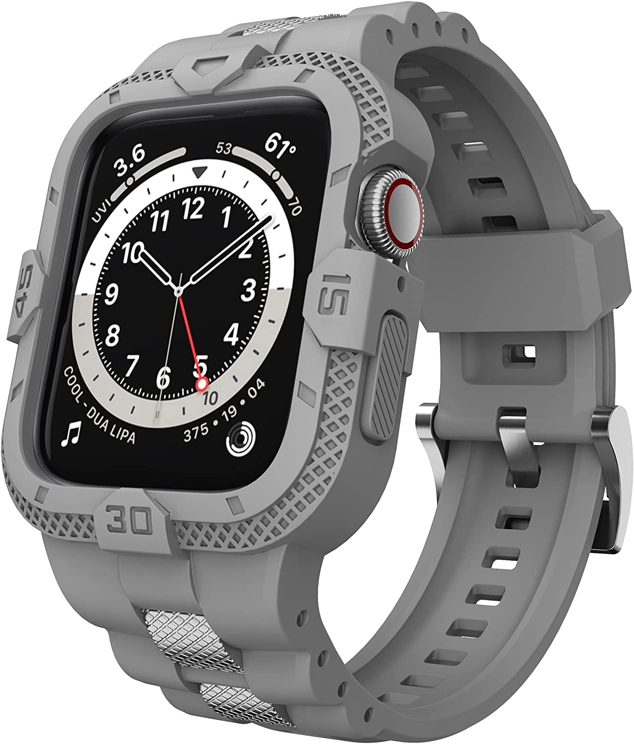 GELISHI Bands Compatible for Apple Watch Band 41mm 40mm 38mm, Men Sport Rugged Band with Protective Case for Watch Series 9 8 7/Series 6 SE 5 4 3