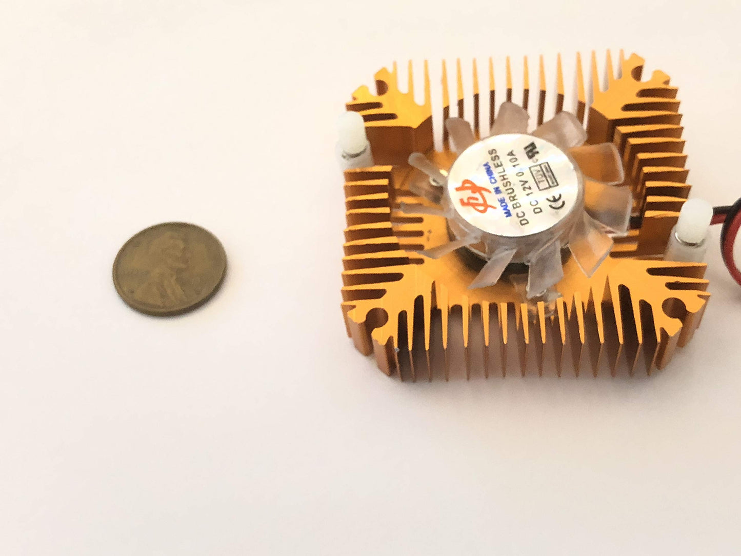 2 Pieces copper 12v 55mm 2PIN Aluminum Cooling Fan Heatsink Cooler VGA CPU A8
