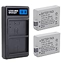 ANCBD 2 Pack LP-E5 Batteries with USB-C Dual Charger Compatible with Canon EOS Rebel XS, Rebel T1i, Rebel XSi, 1000D, 500D, 450D, Kiss X3, Kiss X2