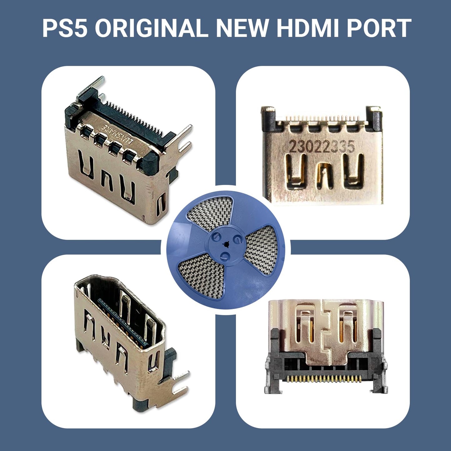 PAOBTEIY 4 Pack HDMI Port Replacement for Ps5 With 10-in-1 Kits, HDMI Socket Jack Connector Repair Kit Replacement for Playstation 5 Game Console.