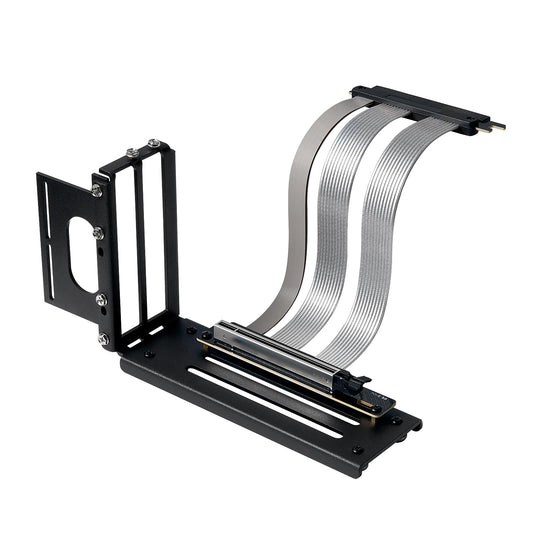 PCIE 5.0 Riser Cable with 3 Slots Vertical GPU Mount Bracket Kit, Gen 5 GPU Graphics Card Extension Cable, PCI-E 16X 128GB/s Compatible with PCIE 4.0