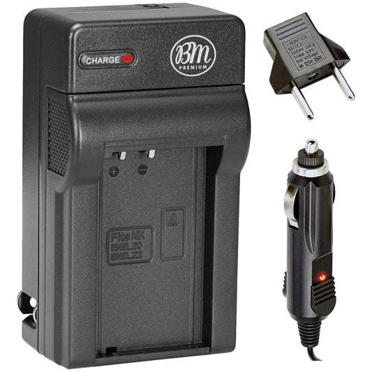 BM Premium EN-EL20, EN-EL20A Battery Charger for Nikon Coolpix P950, P1000, P1100, DL24-500, Coolpix A, 1 J1, 1 J2, 1 J3, 1 S1, 1 V3 Digital Camera +