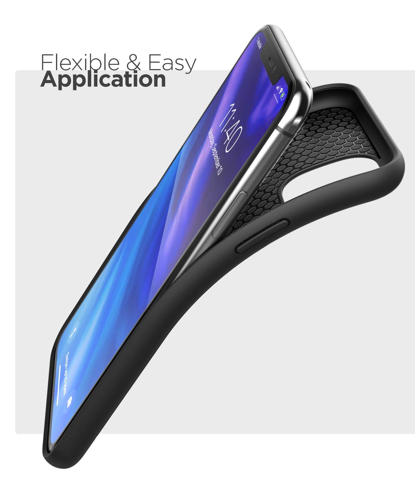 Encased Belt Case for iPhone 15 Plus (2023) Thin Armor Slim Cover with Rotating Phone Holster Clip - Black