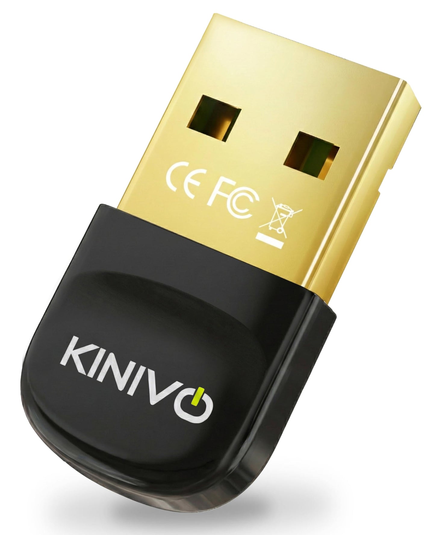 Kinivo USB Bluetooth Adapter for PC (BT6.0, Plug & Play Wireless Dongle Receiver for Ubuntu, Windows 11/10/8.1/8) - Works with Laptop, Headsets