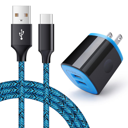 USB Type C Charger for Moto G Pure/G Play 2026 2024/G Power 2026 2025 2024/G Stylus 5G 2025 2023/G 2025/G Fast/G7/G8/Z4,AndHot 2 Port USB Adapter Wall
