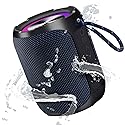 YOUXIU 40W Portable Bluetooth Speaker with Lights IPX7 Waterproof Wireless Speaker TF Double Pairing 24H Playtime,360 Degree Stereo Subwoofer Support