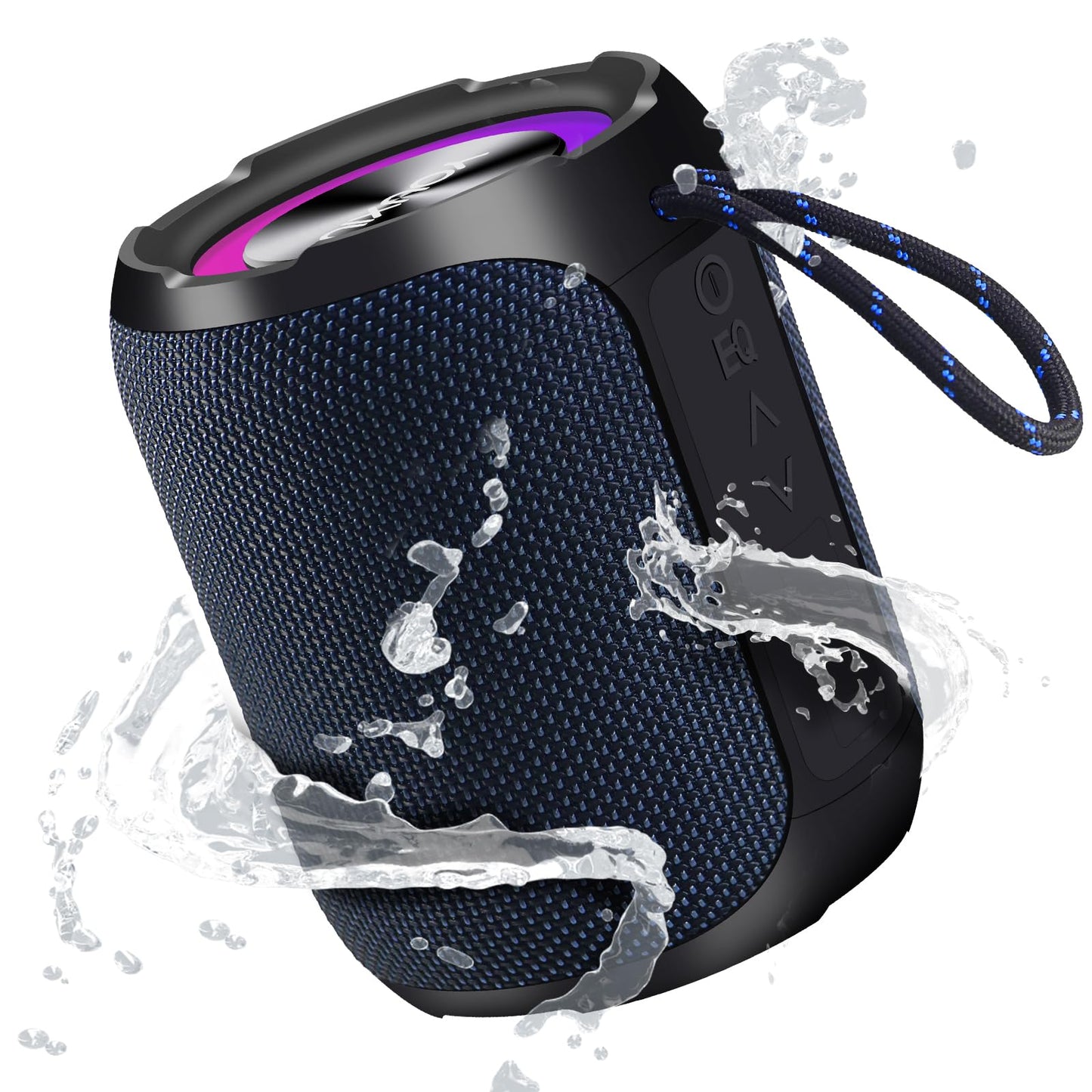 YOUXIU 40W Portable Bluetooth Speaker with Lights IPX7 Waterproof Wireless Speaker TF Double Pairing 24H Playtime,360 Degree Stereo Subwoofer Support