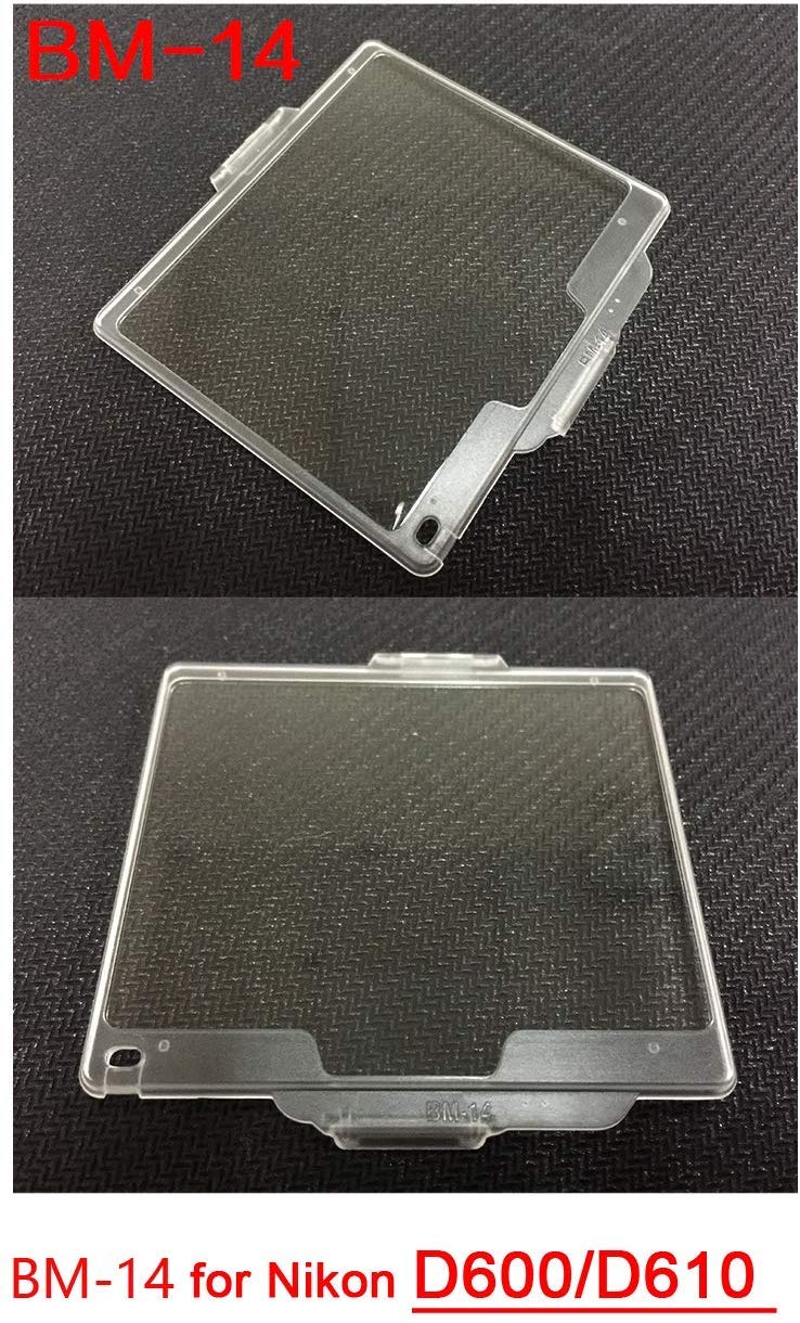 WH1916 [2-Pack] D610 LCD Screen Protective Cover for Nikon D600 D610 SLR Camera, Transparent ABS Screen Protector, Replace BM-14