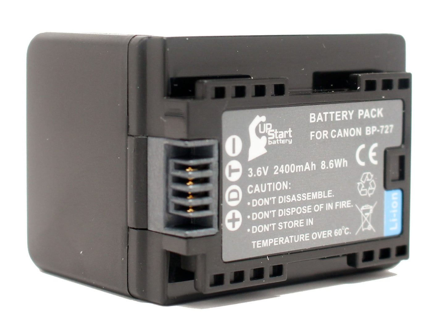 2X Pack BP-727 Decoded Battery + Charger for Canon HF R300, HF R400, HF M500, HF M50, HF M52, HF R40, HF R30, HF R42, HF R32 Camcorder