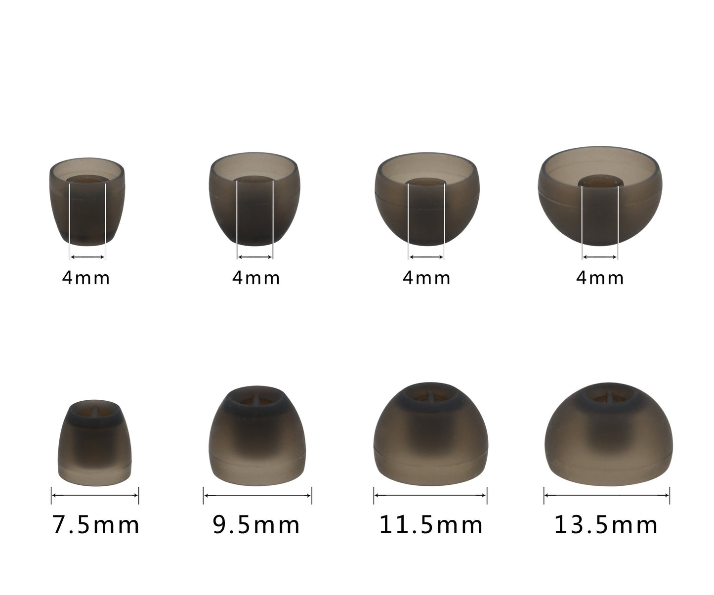 ALXCD Eartips Compatible with Sennheiser Momentum HD1 in-Ear Earbud, XS/S/M/L 4 Sizes 8 Pair Soft Silicone Replacement Ear Tips Adapters, Compatible