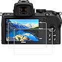 PCTC [ 2 packs ] Z50 Tempered Glass Screen Protectors for Nikon z50 z 50 Mirrorless Digital Camera, 0.3mm 9H Hardness Ultra Clear Tempered Glass