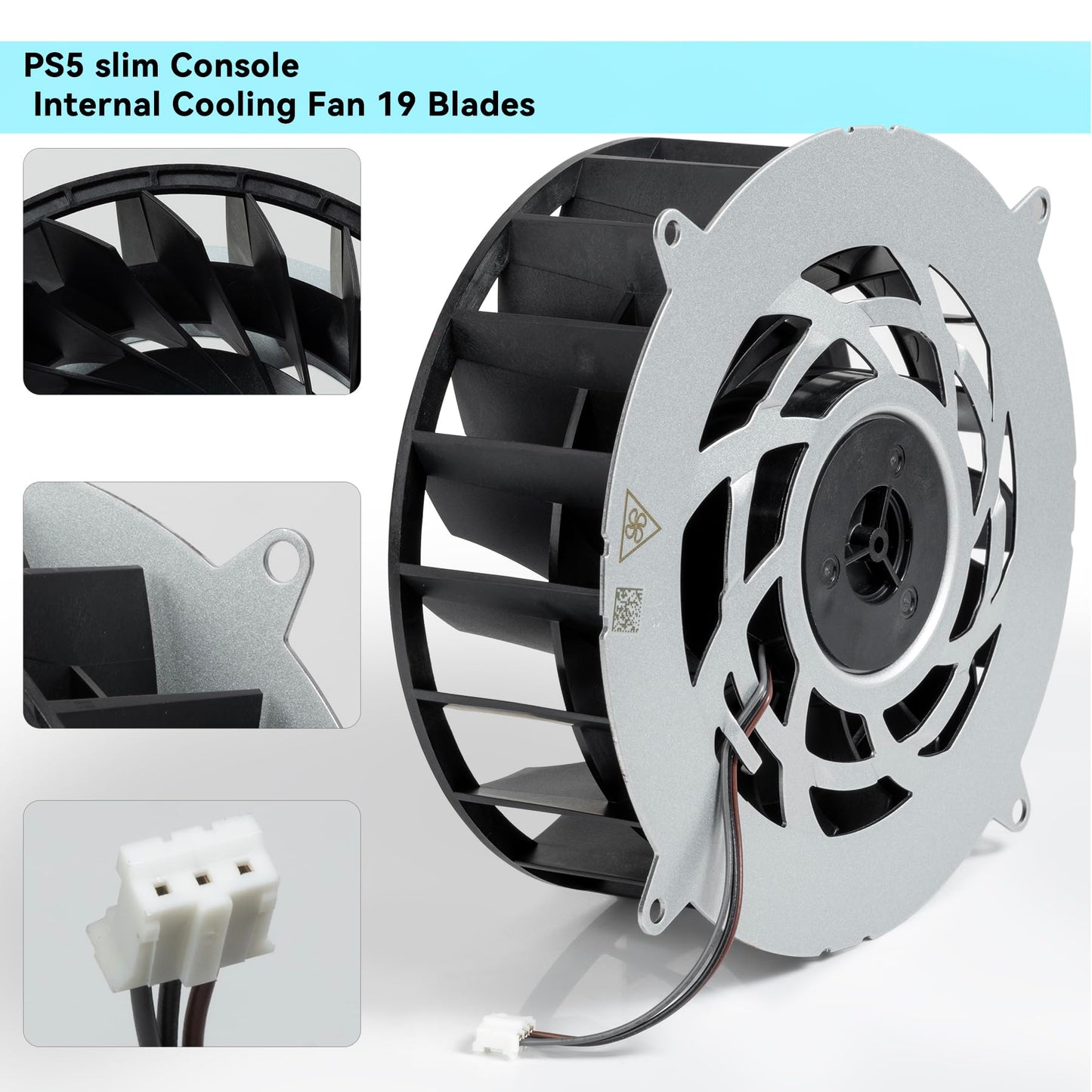 Gorliskl Replacement Internal Cooling Fan for PlayStation 5 ps5 Slim Console