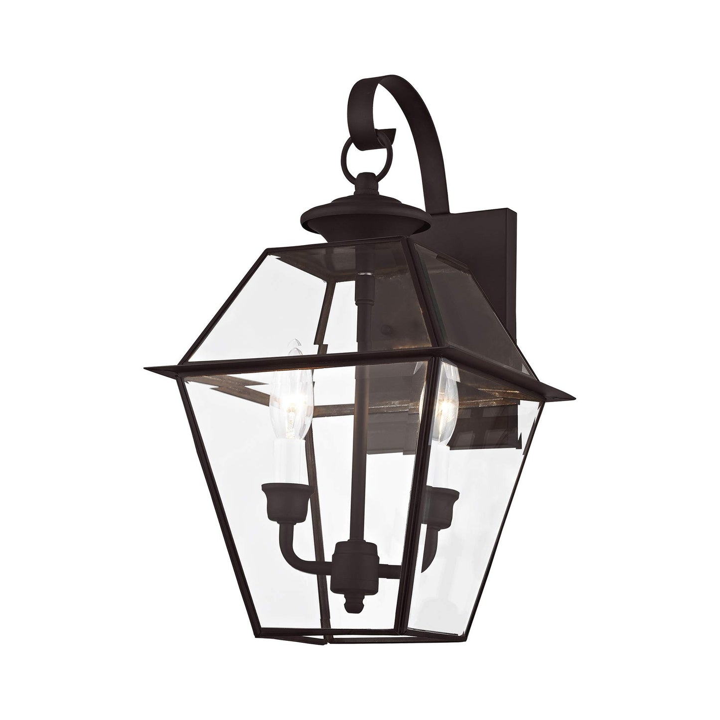 Livex Lighting 2281-07 Westover 2-Light Outdoor Wall Lantern, Bronze, 16.5" x 9" x 10"