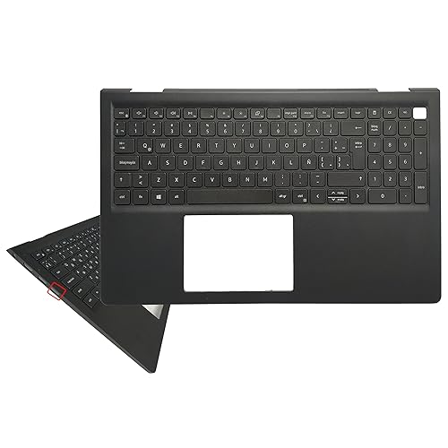 Laptop Replacement Keyboard Compatible for Dell Inspiron 15 3510 3511 3515 3520 3525 00GTPK 0HRHC5 054WVM 09CJN3 Latin Layout with Palmrest Upper
