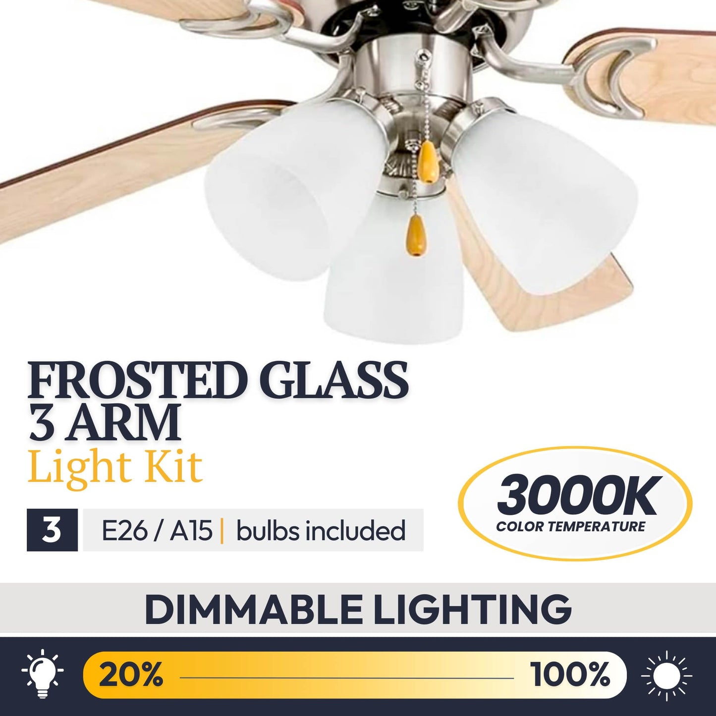Prominence Home Whitley, 42 Inch Traditional Flush Mount Indoor LED Ceiling Fan with Light, Pull Chain, 5 Dual Finish Blades, Reversible Motor
