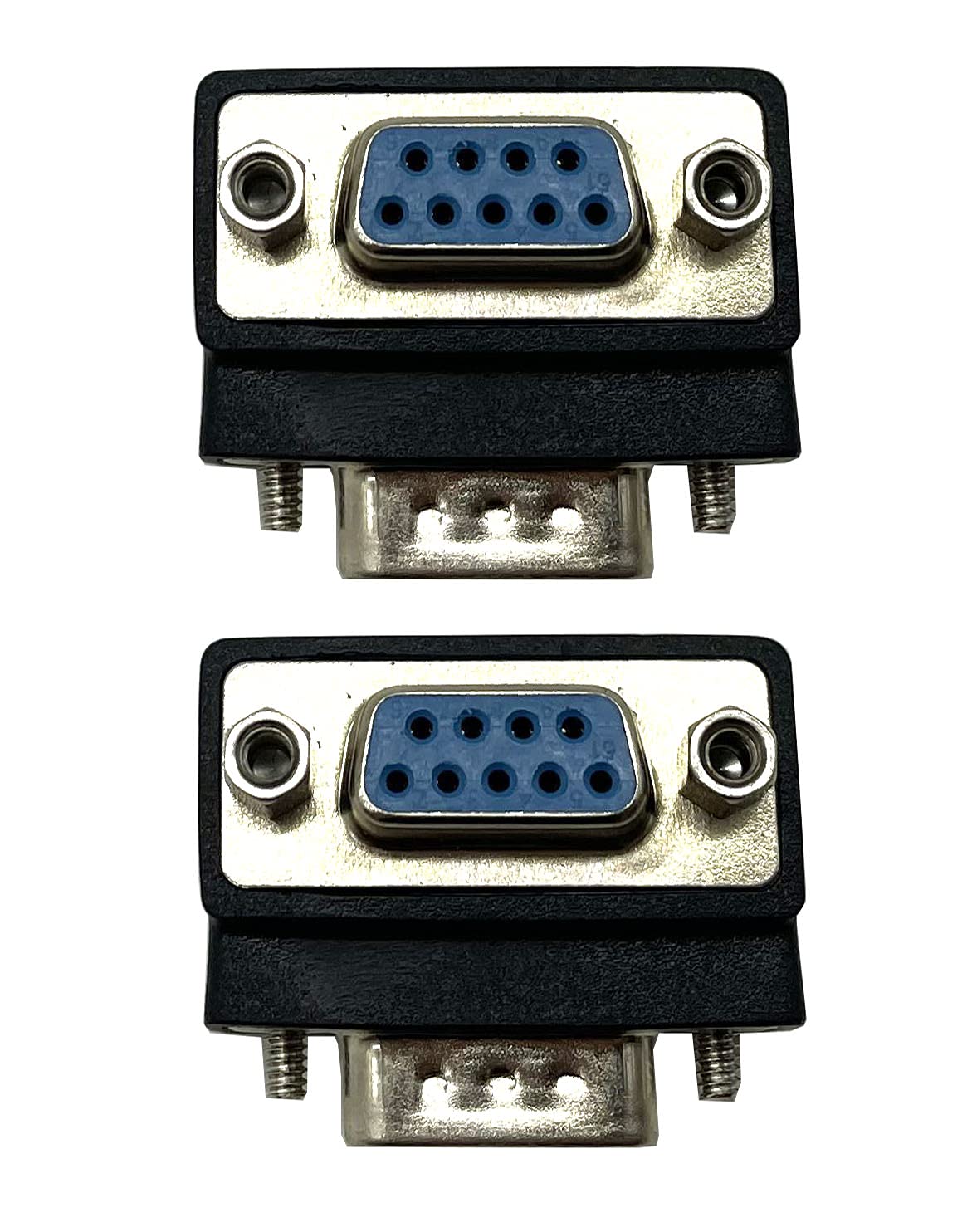 Dafensoy RS232 DB9 Pin Male to Female 90 Degree Changer Coupler Adapte Connecter, 90 Degree DB9 9 Pin RS 232 Serial Gender Changer Extension…