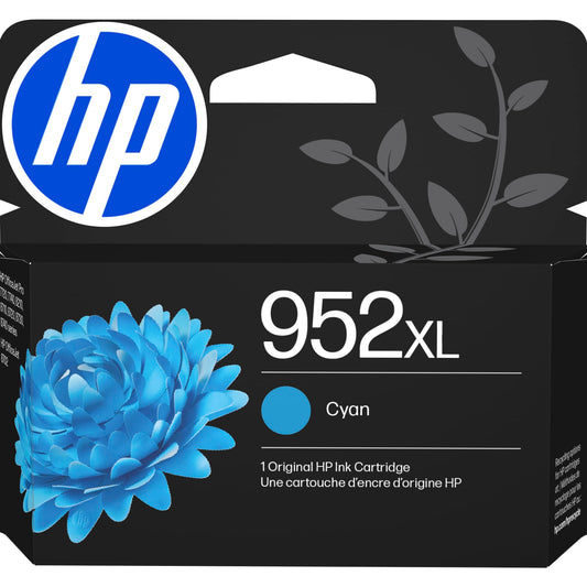 HP 952XL Cyan High-Yield Ink Cartridge | Works with OfficeJet 8702, Pro 7720, 7740, 8210, 8710, 8720, 8730, 8740 Series | L0S61AN