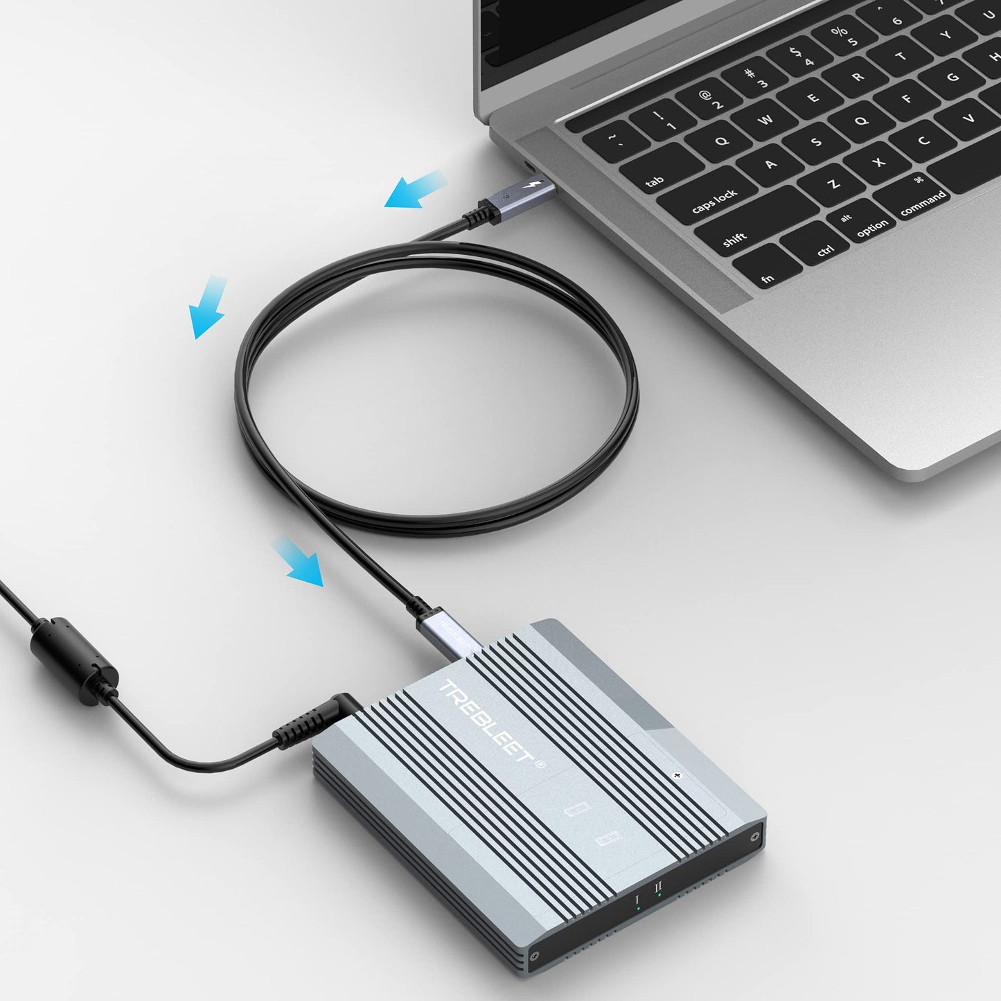 TREBLEET 15ft (4.5m) USB4 Cable Compatible with Thunderbolt 3, Super Long Size 100W 20Gbps USB4 Cable,Compatible with Thunderbolt 3 (USB C) Hub