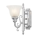 Livex Lighting 1281-05 Bath Vanity with White Alabaster Glass Shades, Chrome