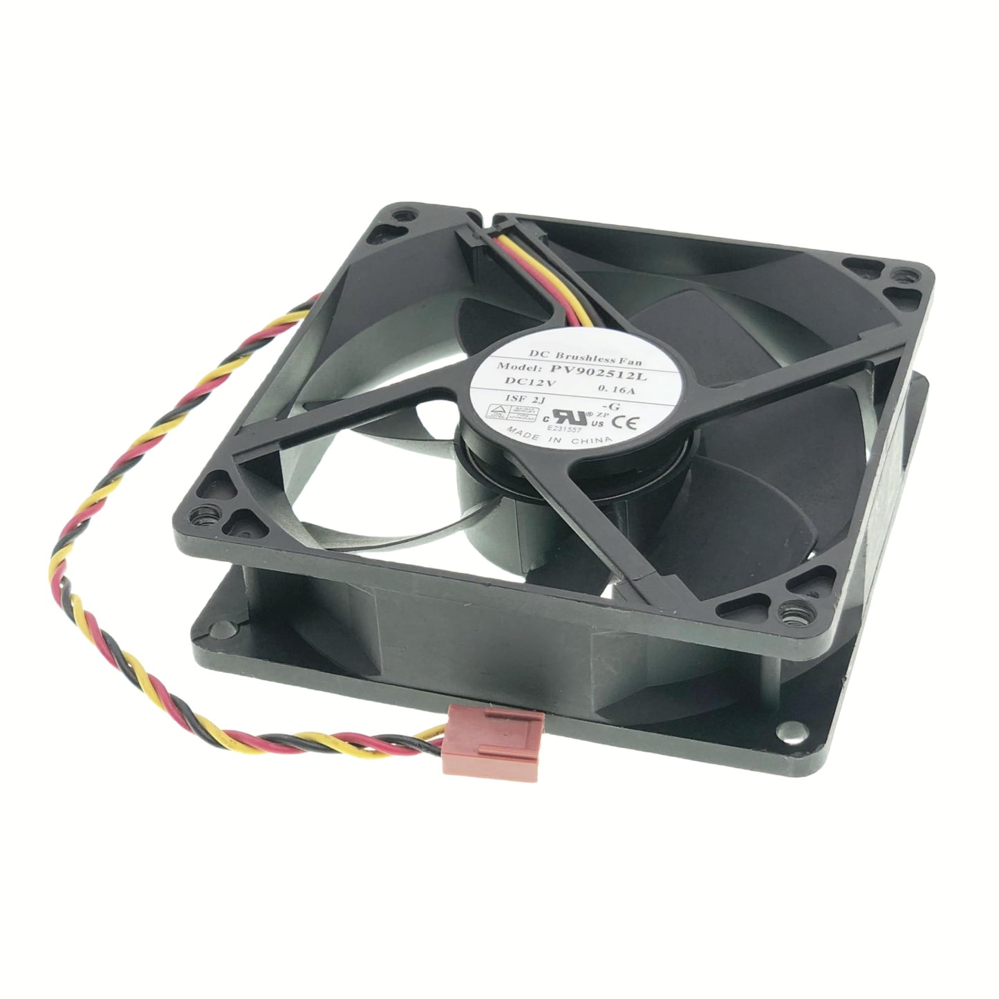 for Foxconn PV902512L DC12V 0.16A 3-Pin 3-Wire Silent Chassis Cooling Fan Size:92x92x25mm.