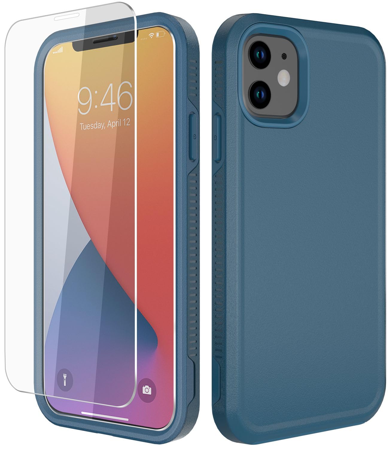 Diverbox for iPhone 11 Case [Shockproof] [Dropproof] [Tempered Glass Screen Protector],Heavy Duty Protection Phone Case Cover for Apple iPhone 11