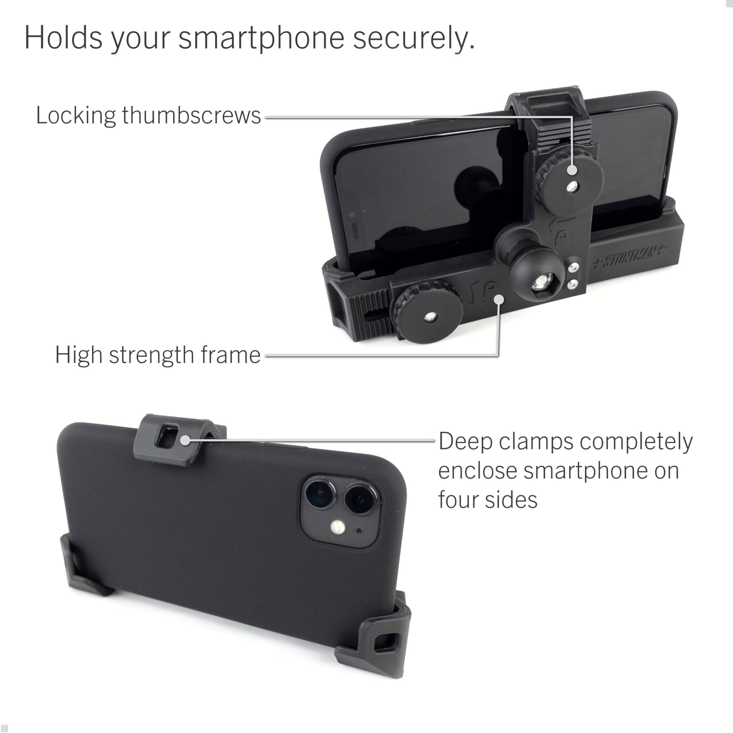 STUNTMAN High Stability Chest Mount for Smartphones - Compatible with iPhone, Samsung, Motorola, Google Pixel and Other Phones