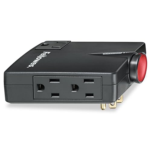 Fellowes 3-Outlet Wall Mount Travel Surge Protector, Folding Plug, 540 Joules (9904701)