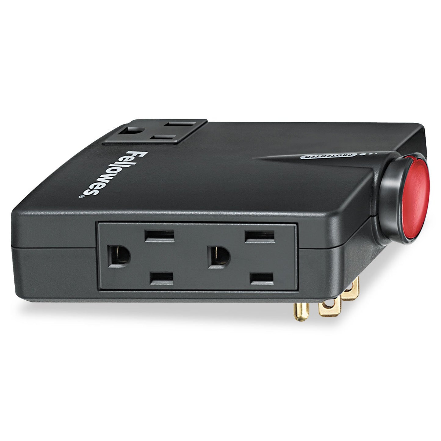 Fellowes 3-Outlet Wall Mount Travel Surge Protector, Folding Plug, 540 Joules (9904701)