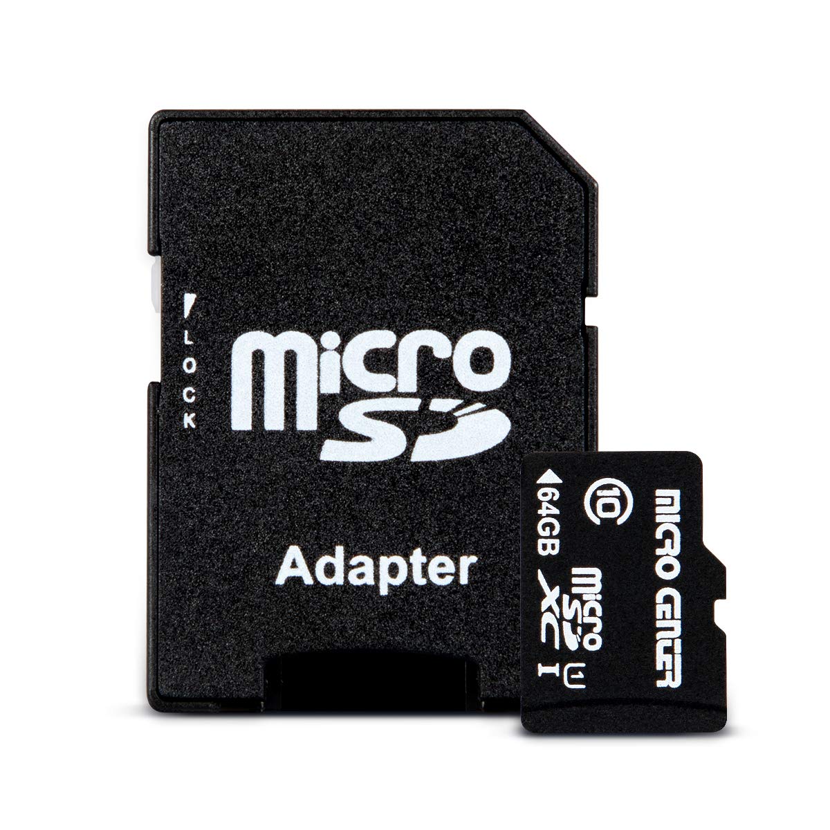 INLAND Micro Center 64GB Class 10 MicroSDXC Flash Memory Card with Adapter for Mobile Device Storage Phone, Tablet, Drone & Full HD Video Recording