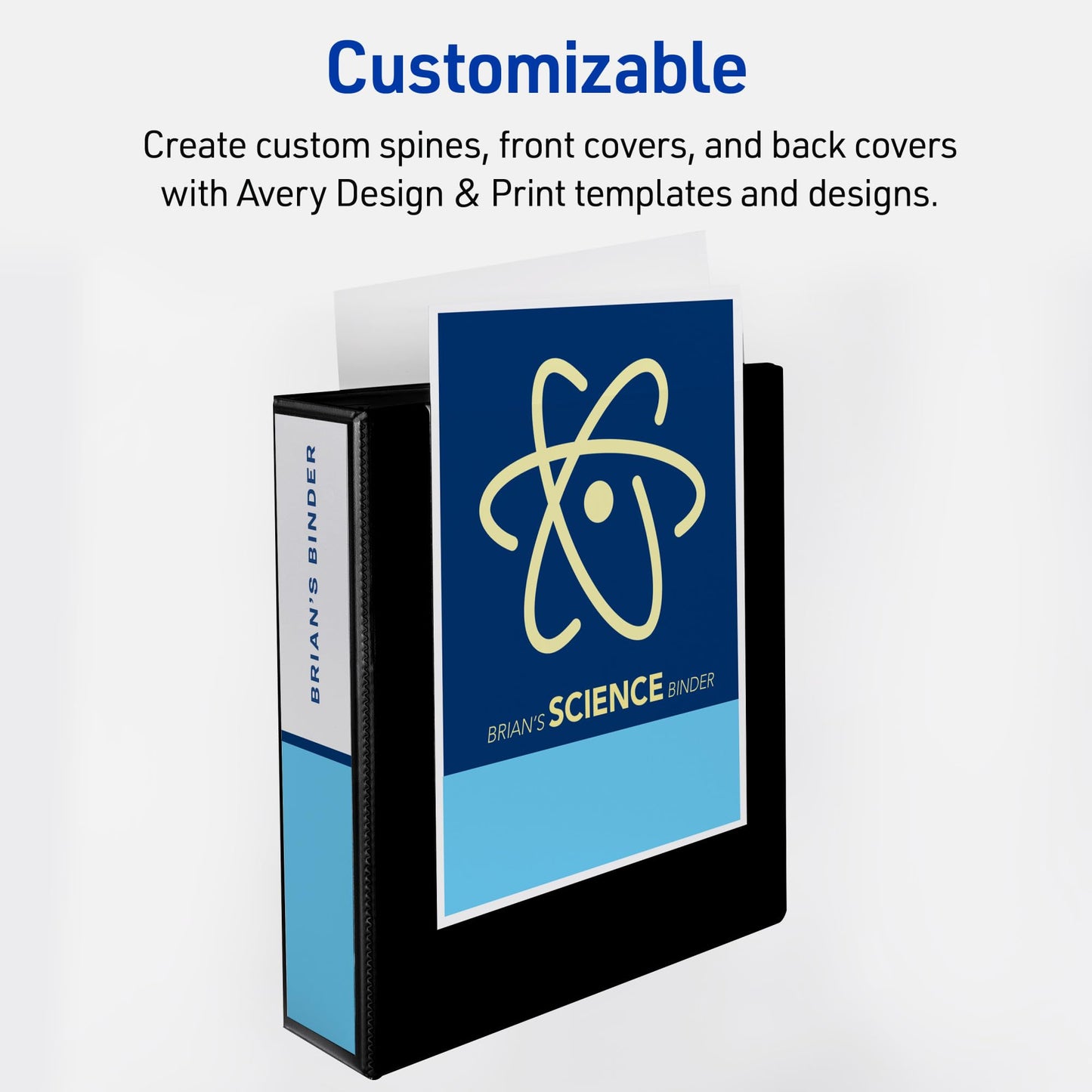 Avery Heavy-Duty View 3 Ring Binder, 2" One Touch EZD Rings, 540-Sheet Capacity, 2.8 Inch Wide Spine, Great for Home, School Supplies, Office, or