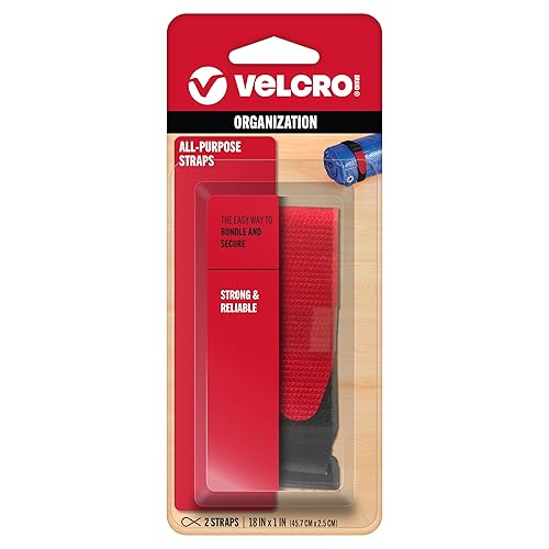 Velcro Brand 90107 - All Purpose Straps - 18" x 1" All Purpose Strap, 2 Ct. - Black