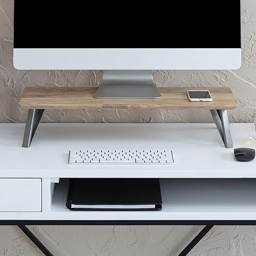 Anji Mountain Monitor Stand - Desktop Organizer & Laptop Riser, Ergonomic Monitor Riser, Space-Saving Monitor Stand for Desk, Durable Construction