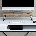 Anji Mountain Monitor Stand - Desktop Organizer & Laptop Riser, Ergonomic Monitor Riser, Space-Saving Monitor Stand for Desk, Durable Construction