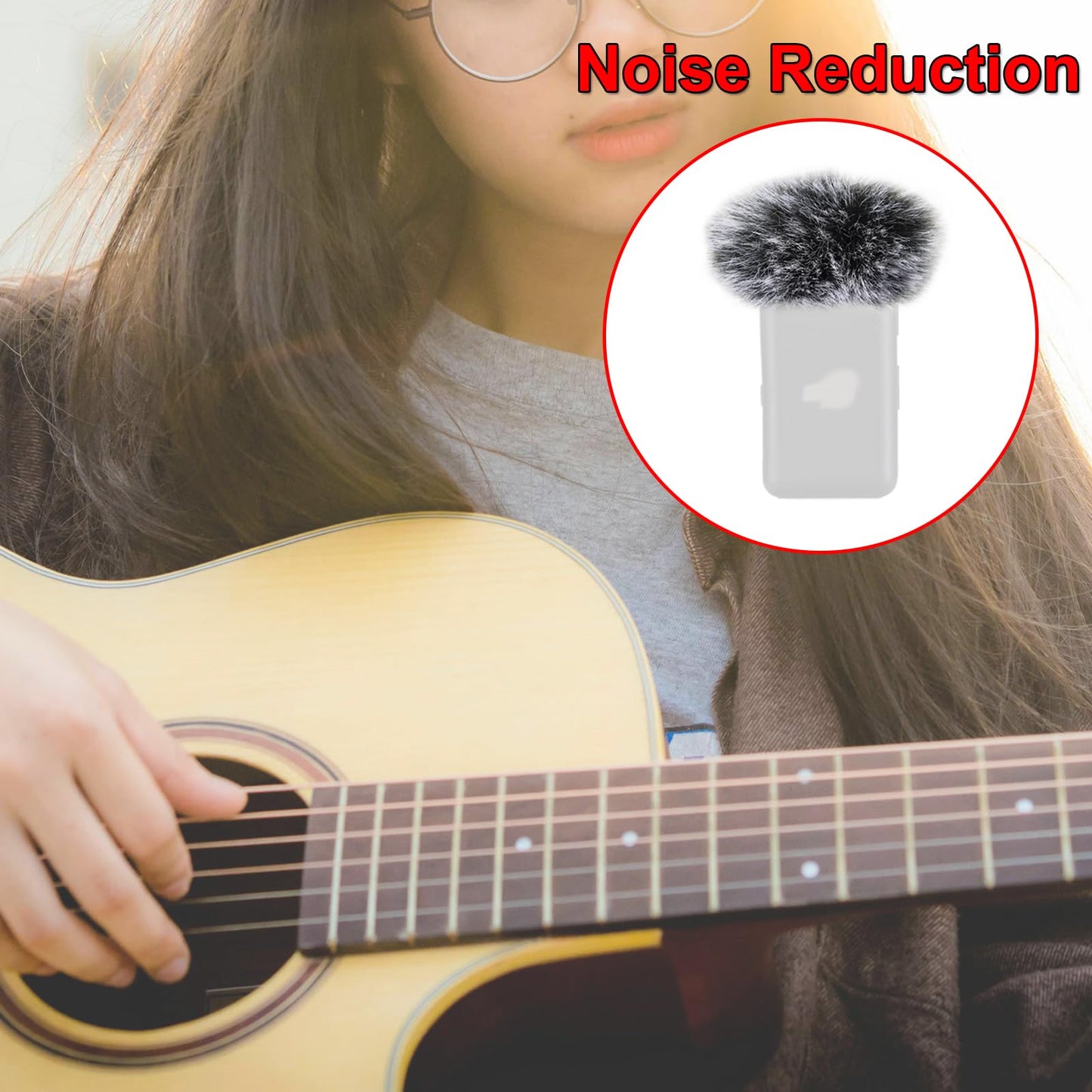 FONDFRAMORY Microphone Windscreen for DJI Mic, Furry Wind Muff Pop Filter Compatible with DJI Wireless Lavalier Mic, Fur Microphone Cover Sound