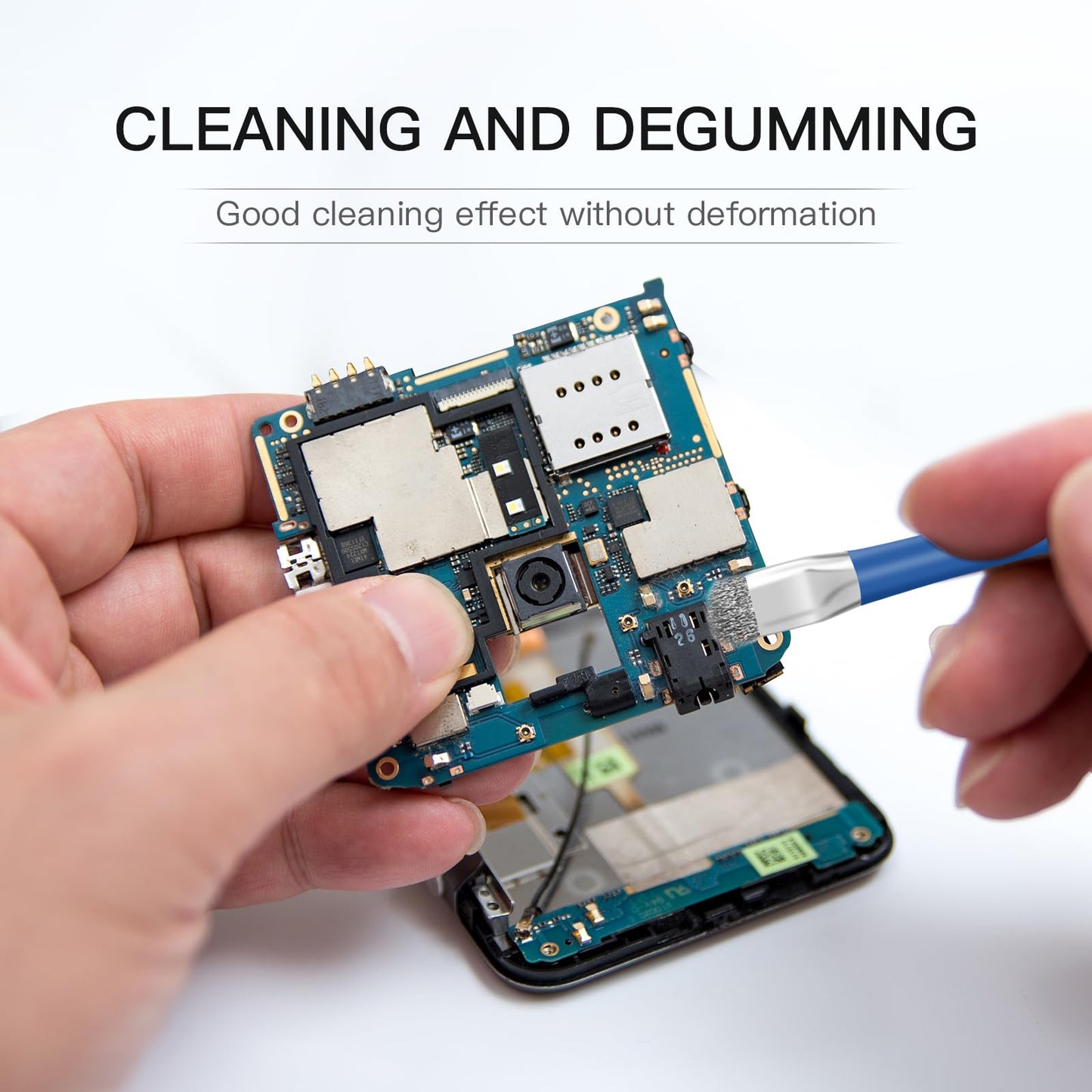 GTHUNDER 2pcs Phone Motherboard IC Cleaning Brush,Double Head Anti-Static ESD Safe Hard Brush,Motherboard Cleaning Tools Cleaning Brush for Computer