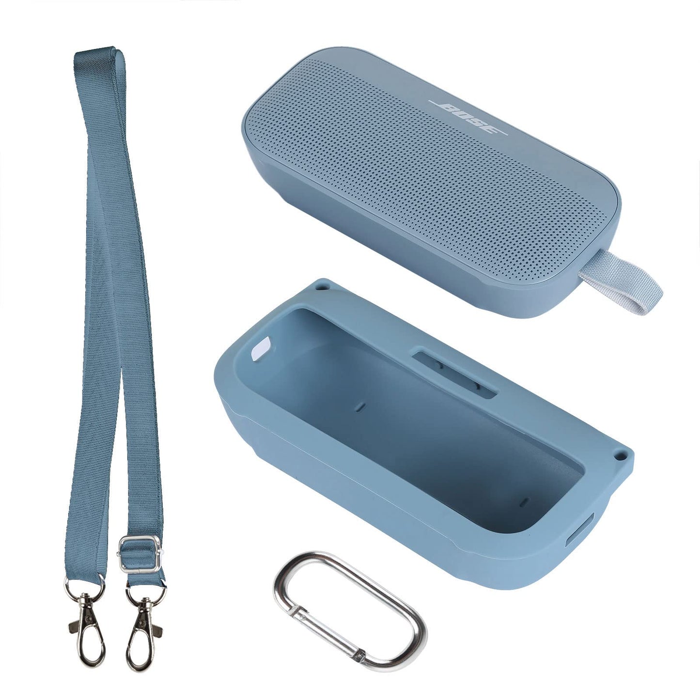 khanka Silicone Case Replacement for Bose SoundLink Flex Bluetooth Portable Speaker (Blue)