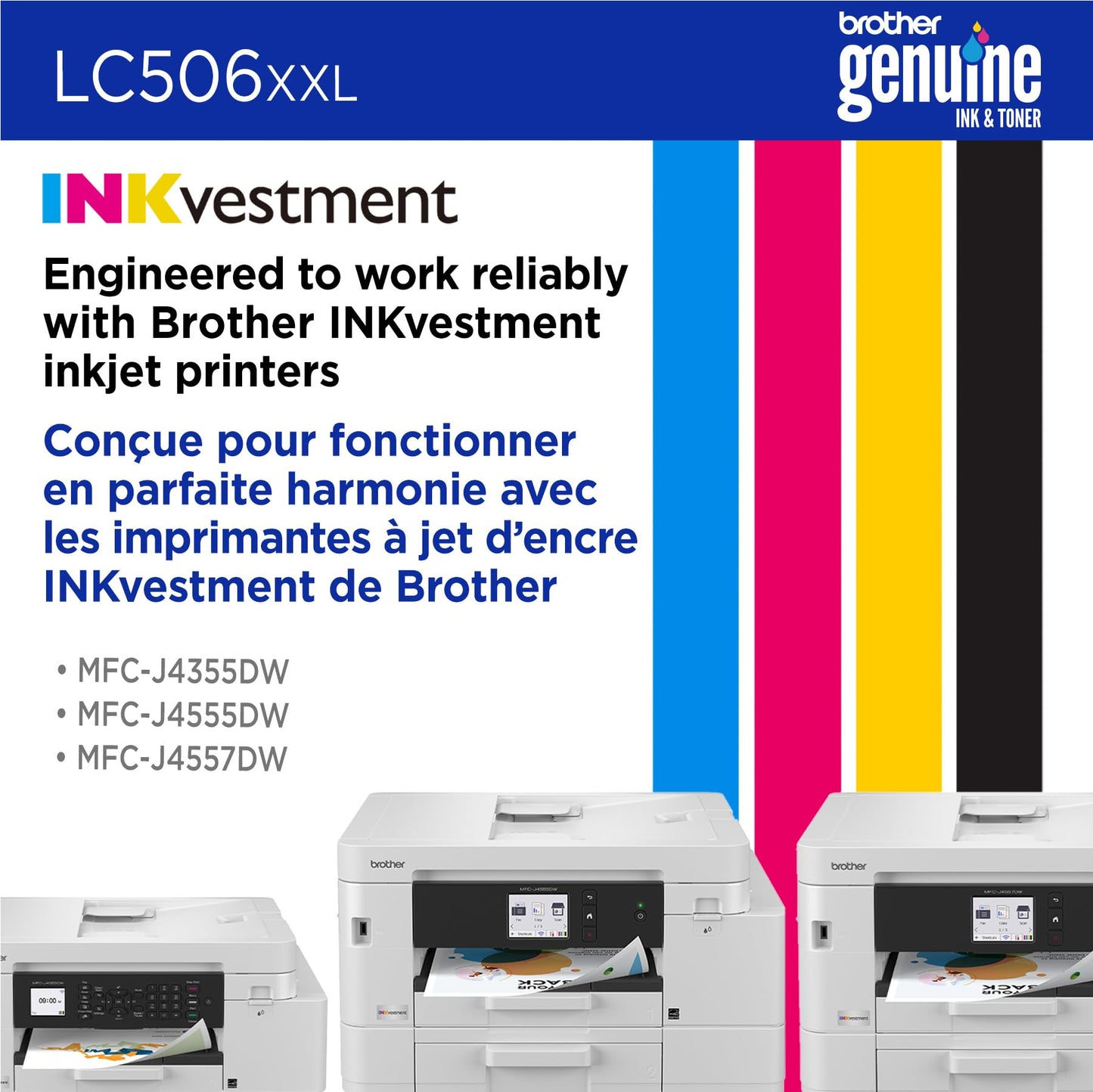 Brother Genuine LC506XXLBK Super High Yield Black Ink Cartridge (for use INKvestment 4355, 4555, and 4557 Printers)