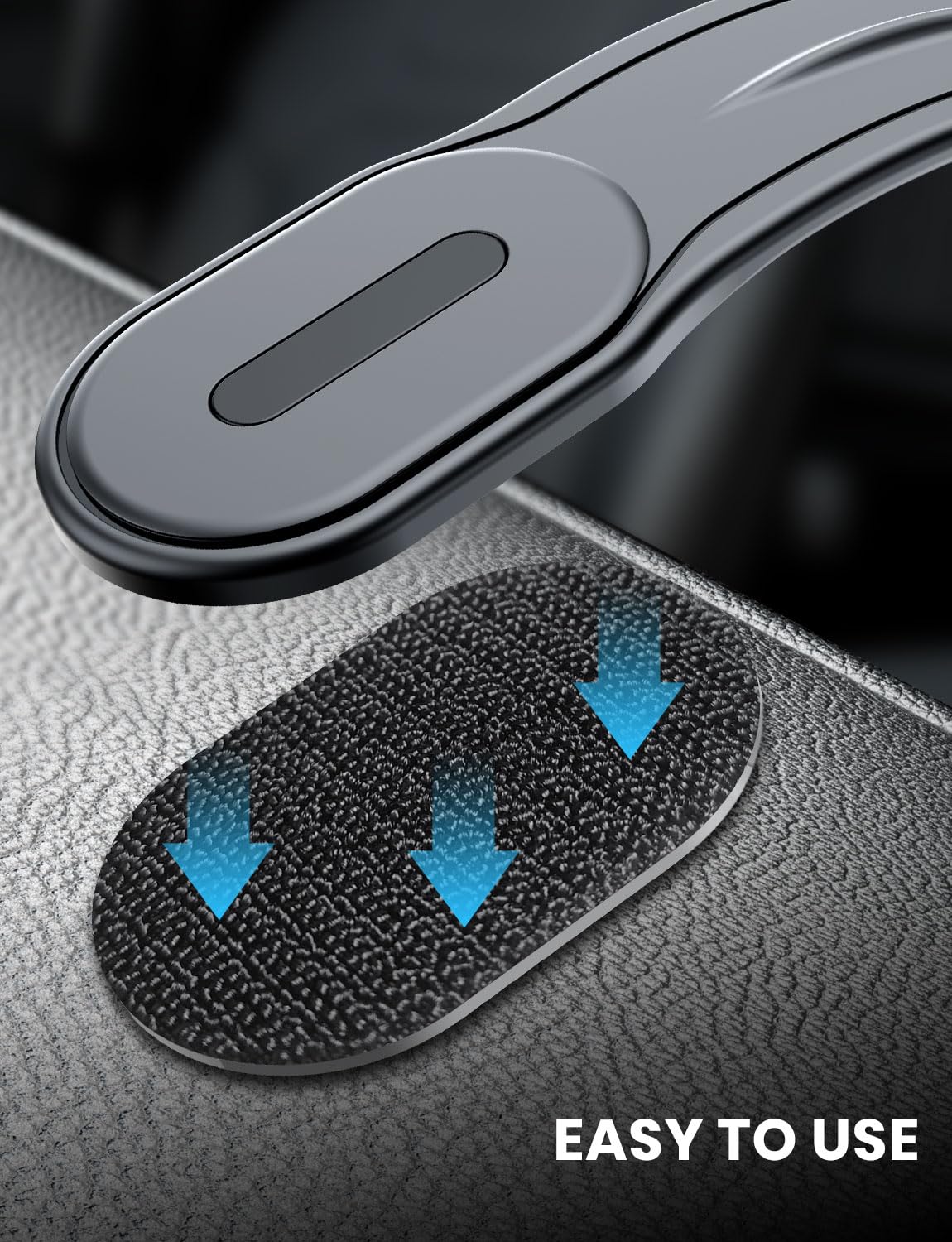 eSamcore Enlarged [3.22" X 2.16"] 2 Pack Single-Sided 3M VHB Adhesive Pad with Loop Strip Replacement Only Compatible with Magsafe Car Mount