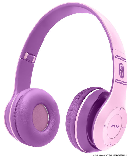 Crayola Kids Over Ear Headphones, Overear Wireless Bluetooth 5.0 w Microphone, Lightweight Comfortable Headset for Home Travel, 5H Playtime…