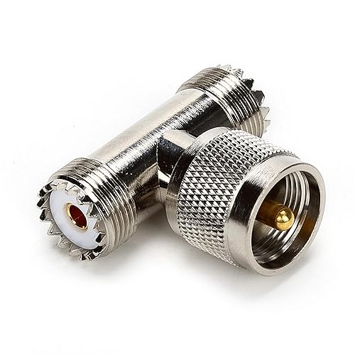 TLS.eagle PL-259 UHF Connector Male to SO-239 Dual Female RF Coaxial Splitter Adapter Pack of 1